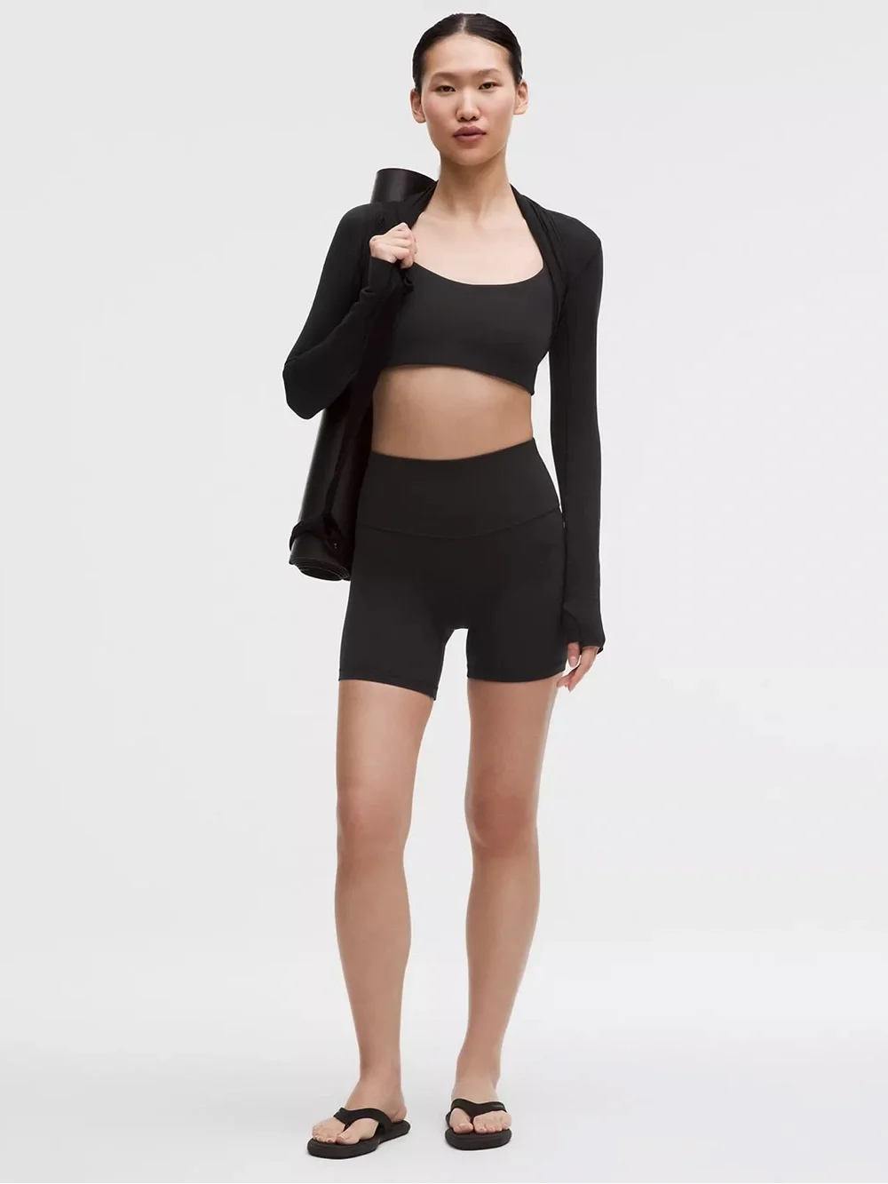 lululemon athletica Women's Black High-Rise Bike Shorts